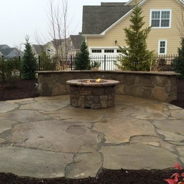 Fire Pit with a Natural Stone Patio