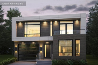 Inspiration for a contemporary exterior home remodel in Toronto