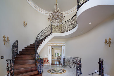 Photo of a large mediterranean staircase in Los Angeles.