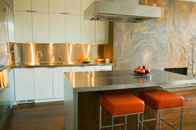 Example of an eclectic kitchen design in Other