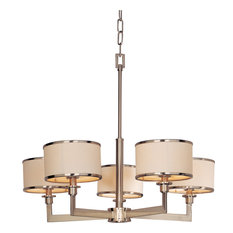 Nexus 5-Light Chandelier, Satin Nickel