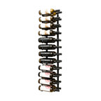 VintageView 24 Bottle Metal Wine Rack, Satin Black