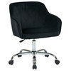 Bristol Task Chair with Black Velvet Fabric