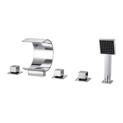 Chrome Waterfall Bathtub Faucet Y-8014-A - Bathtub Faucets
