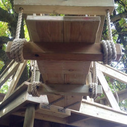 Kids garden/back-yard Playground and Wobbly Rope Bridge - Garden Playhouses