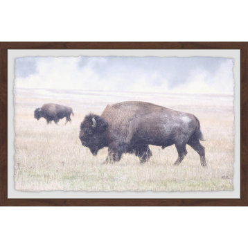 "Scattered Herd" Framed Painting Print, 30"x20"