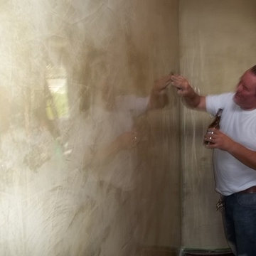 Venetian plaster ceiling and walls