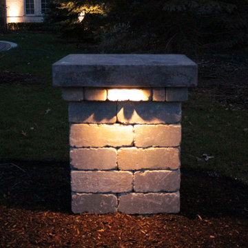 Paver Driveway with LEDs