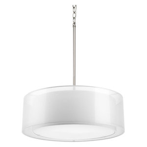Progress Lighting P3474-09 3-Light Hall and Foyer Fixture Brushed Nickel