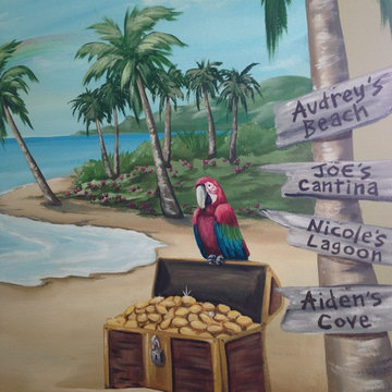Pirate and Mermaid Beach Mural