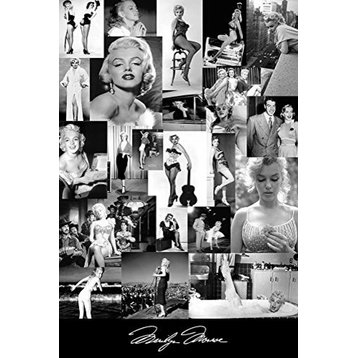 Canvas, Marilyn Monroe Photo Collage by Kelissa Semple, 36"x24"