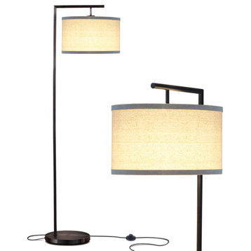 Brightech Montage Modern - Floor Lamp for Living Room Lighting, Black