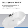 DreamLine Caspian 66 in. L x 27 in. H White Acrylic Freestanding Bathtub