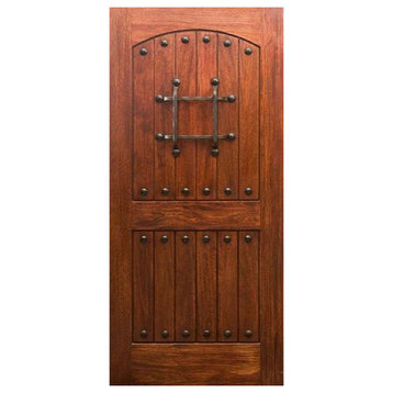 Mahogany Rustic Knotty Door, 32"x96"x1.75"