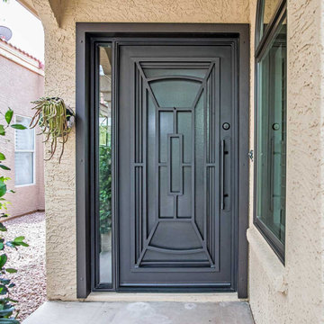 Optical Iron Entry Door & Sidelight