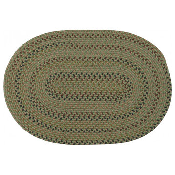 Colonial Mills Rug Winfield Green Oval, 10x13'