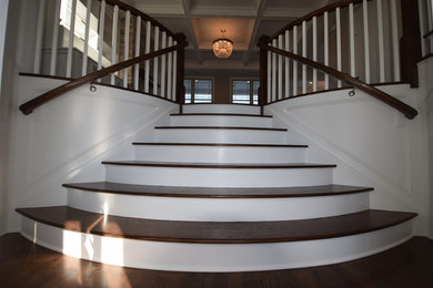 Inspiration for a coastal staircase remodel in New York