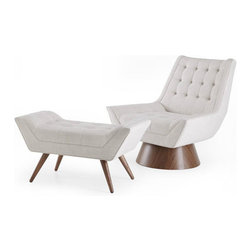 Jonathan Adler "Whitaker" Chair & Ottoman - Armchairs And Accent Chairs