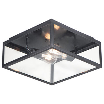 Maxim 30098CL Catalina 2 Light 13"W Outdoor Flush Mount Square - Dark Bronze