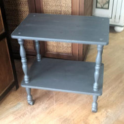 Painted Gray Storage Cart - Kitchen And Dining Furniture