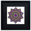 Ahrens 'Shining Mandala in Purples' Art, Black Frame, Black Matte, 16"x16"