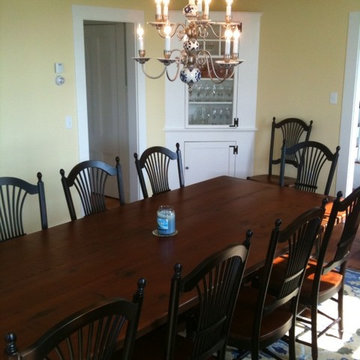 Large DIning Table with Fan Chairs