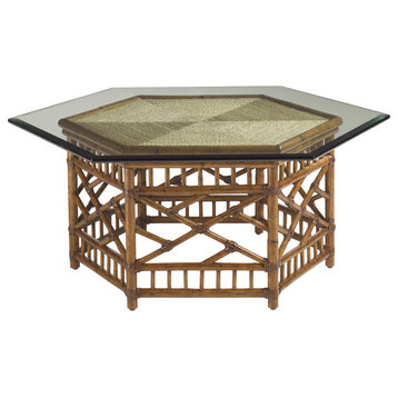 Key Largo Cocktail Table With Glass Top