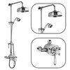 Traditional Thermostatic Shower System With Dual Valve and Grand Rigid Riser