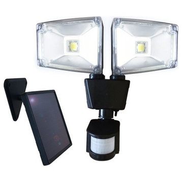 Solar Power Outdoor Dual Lamp Motion Activated Light With COB LED