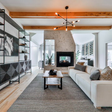 Rustic modern living room