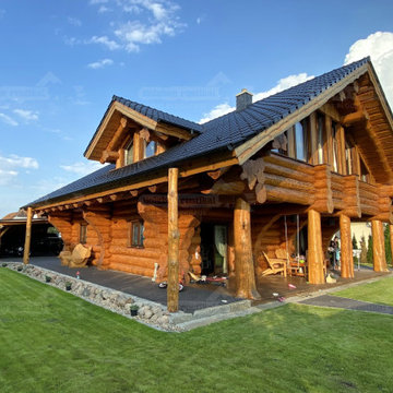 Naturstammhaus Montreal Terasse