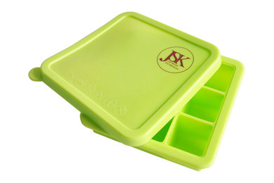 Silicone, Square Ice Cube Tray with Lid - 9 Cavity