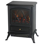 COMFORT GLOW - Comfort Glow Ashton Electric Stove Black - The Ashton Electric Stove's great styling sleek black finish will look great in any room. Its compact size provides an attractive wood stove style with nearly 5,000 BTU's of heat for almost any room in your home. The real flame look brings ambiance to any room and can be used with or without heat, providing year round enjoyment. No venting required!