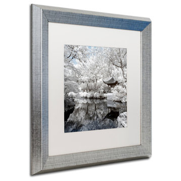 Philippe Hugonnard 'Reflection II' Art, Silver Frame, White Matte, 16"x16"