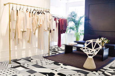 Inspiration for a modern entryway remodel in Minneapolis