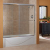 Cove Frameless Sliding Shower Door, Oil Rubbed Bronze, Rain Glass, 60"x72"