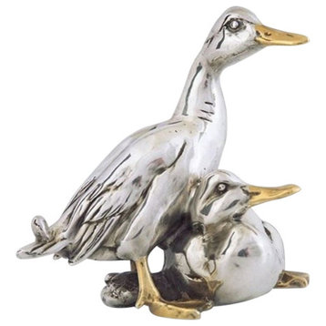 Silver Geese Sculpture A9