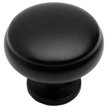 Cosmas 1438FB Flat Black 1-3/16” Diameter Cabinet Knob