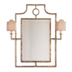 Doheny Mirror with Sconces - Mirrors