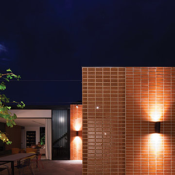 Three Parts House at Night