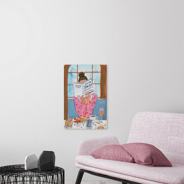 "How to Be Parisian Breakfast Time" Painting Print on Wrapped Canvas