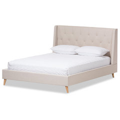 Sophie Fabric Upholstered Platform Bed Contemporary Platform