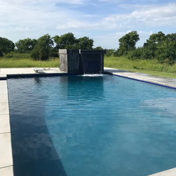 Custom Modern Pool with Grotto/Waterfall