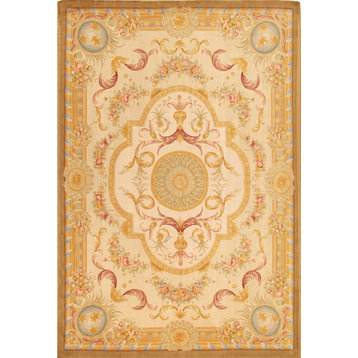 Pasargad Savonnerie Collection Hand-Knotted Lamb's Wool Area Rug, 9'7"x14'1"