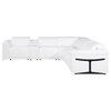 Giovanni 6-Piece 3-Power Reclining Italian Leather Sectional, White