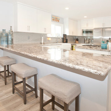 Santa Clara Transitional White & Grey Kitchen