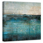 DDCG - "Storm Contemporary" Canvas Wall Art, 30"x30" - This 30x30 premium gallery wrapped canvas showcases a bold mix of color in shades of teal adn cobalt. The wall art is printed on professional grade tightly woven canvas with a durable construction, finished backing, and is built ready to hang. The result is a remarkable piece of wall art that will add elegance and style to any room.