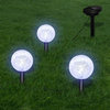 vidaXL Outdoor Pathway Light LED Solar Walkway Light with Ground Spike 3 pcs