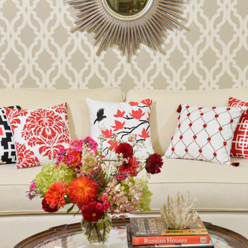 Tamara Trellis Stenciled Living Room