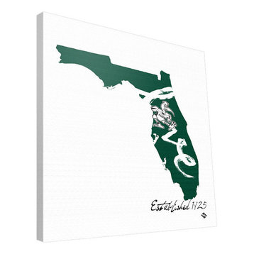 University of Miami Hurricanes Established Love Canvas Print